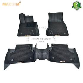 Thảm lót sàn xe ô tô 2 lớp cao cấp BMW 5 series 520i/528i/530i 2016- đến nay nhãn hiệu Macsim 3W - chất liệu nhựa TPE đúc khuôn cao cấp - màu đen