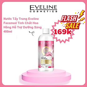 Nước tẩy trang tinh chất hoa hồng EVELINE FACEMED+ 400ml