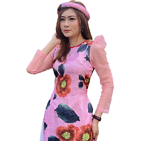Set áo dài cách tân tay nhún cực xinh