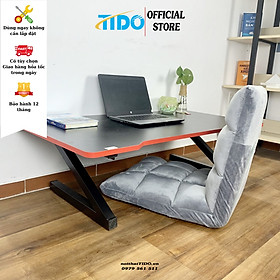 Bộ bàn + ghế gaming ngồi bệt chân z tido ti-gmbcz - khung sắt chữ z, gấp gọn - bàn dài 1m - 1m2