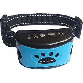 Vòng cổ sủa chó sạc, thiết bị kiểm soát sủa cho chó có kích thước trung bình, cổ áo kiểm soát sủa chó (màu xanh)