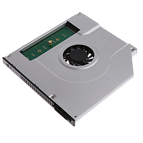 Hình ảnh Review 1Piece Laptop Internal Cooling Fan M.2 NGFF SSD Caddy Adapter 9.5mm SATA Drive Bay