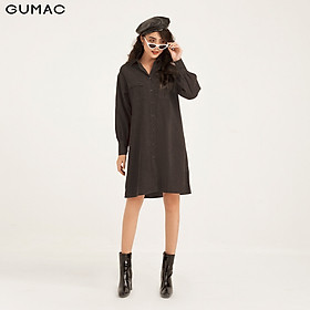 Đầm suông nữ GUMAC DB1149 thiết kế sơ mi 2 túi