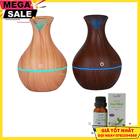 Mua Máy Phun Sương Tạo Ẩm Vân Gỗ Cổ Cao + Tặng Kèm Lọ Tinh Dầu Xông Phòng 10Ml Tự Chọn  Máy Khuếch Tán Tinh Dầu Tạo Độ Ẩm Mini Cao Cấp  Máy Phun Sương Tinh Dầu - Giao Hàng Toàn Quốc