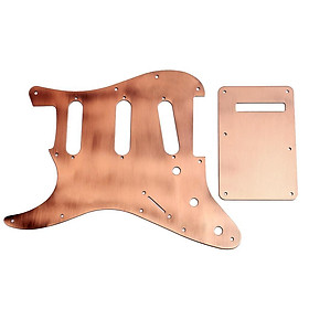 SSS Pickguard Shield w/ Backplate for ST Electric Guitar Copper Color