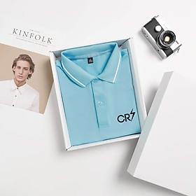 Áo polo CR7 Ronaldo vải poly cá sấu thoáng mát thoải mái - Áo thun có cổ in logo CR7, áo di chuyển cổ trụ Gokis shop