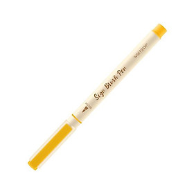 Bút Lông Brush Sign Pen 1 mm - Luyện Calligraphy - Thư Pháp - Writech W827 - Golden Yellow