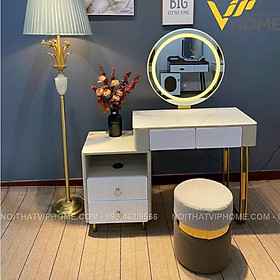 Mua Bàn trang điểm  bàn phấn kèm gương tích hợp đèn LED kèm nút cảm ứng thông minh và ngăn kéo để đồ tện lợi BTD-00004