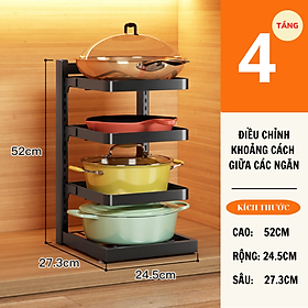 Kệ gia vị chữ E  2 tầng bằng thép chống gỉ, chống xước, kệ nhà bếp đựng chai lọ gia vị đa năng, Kệ đựng đũa muỗng dao thớt Kitchen