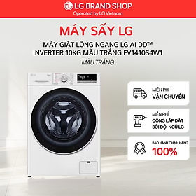 [Chỉ giao Miền Bắc/Nam] Máy giặt lồng ngang LG AI DD Inverter 10kg màu trắng FV1410S4W1 - Hàng Chính Hãng