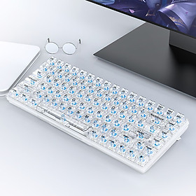 Bàn phím cơ trong suốt K840 Hot-Swap Led mix color cho máy tính Laptop hàng nhập khẩu