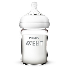 Philips AVENT UK brand AVENT wide-bore glass bottle 240ml pacifier January + SCF679/13 naturally smooth 240 ml