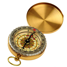 Hình ảnh sách Vintage Charm Brass Pocket Compass for Keychain Cycling Cycle Hiking Camping