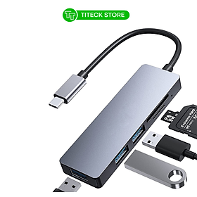 HUB Type c ra 3 cổng USB, SD, TF5 trong 1 kết nối chuột, bàn phím, usb