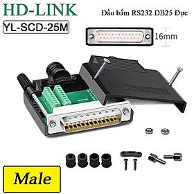 Mua Đầu bấm RS232 25 chân bắt vit vỏ ốp nhựa chân đồng HD-Link YL-SCD-25. HÀNG CHÍNH HÃNG