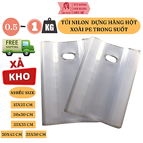 Mua Túi PE Trong Suốt Hột Xoài Trong Mờ Gói Hàng 1 Kg Đục Lỗ Dày Dẻo Dai Bền - Túi Nilon Gói Hàng Ruffo Giá Rẻ Nhiều Size