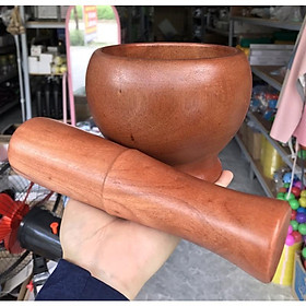 Mua Bộ cối chày bằng gỗ - Cối giã cua vf thực phẩm
