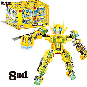 [XẢ KHO, GIẢM GIÁ] Đồ chơi lắp ráp mô hình robot biến dạng 8in1 (kết hợp 8 mô hình thành 1 robot) (29,8 x 16,8 x 19,6cm)