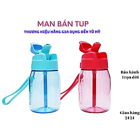Bình Nước Mini Lohas with Straw, Màu Đỏ, chịu được nhiệt độ lên đến 110 độ c, kiểu dáng cực kì Cute, món quà