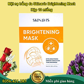 Mặt nạ trắng da Skinavis Brightening Mask - Hộp 10 miếng