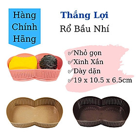 Rổ nhựa Bầu Nhỏ Size Nhí - Đựng Ly, Cốc, Gia Vị, Dụng Cụ Nhà Bếp