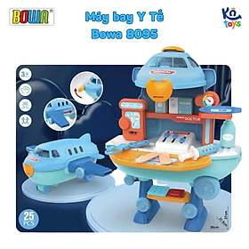 Bộ Đồ Chơi Hướng Nghiệp Nhập Vai Bowa 8095 - Máy bay y tế 25 chi tiết 2 in 1