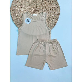 Bộ ba lỗ Minky Mom thun lạnh màu trơn SIZE ĐẠI từ 18kg->32kg mềm mịn mát cho bé trai bé gái
