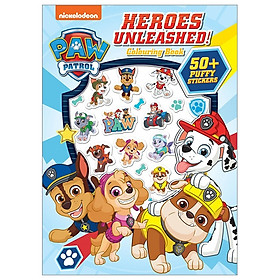 Paw Patrol Heroes Unleashed Colouring Book with Puffy Stickers
