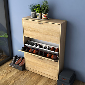 Tủ giày thông minh (3 cánh vân sồi) TGC32