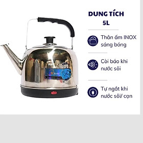 Siêu điện 5 lít NK media Tự Ngắt Khi Sôi BH 12 Tháng hàng chính hãng