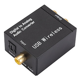 Bluetooth Kỹ thuật số sang âm thanh tương tự Cáp quang đồng trục Tín hiệu đến Analog DAC Spdif Stereo Jack 3.5MM Bộ giải mã bộ khuếch đại 2 * RCA Màu sắc: Đen