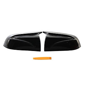 2x Black Rearview Covers Caps  3  2017-2020