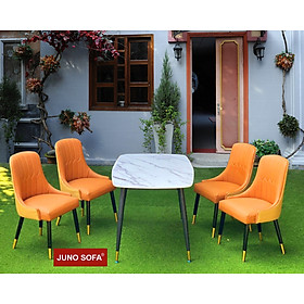 Mua Bộ bàn ăn 4 ghế Cao Cấp Juno Sofa chân bọc đồng