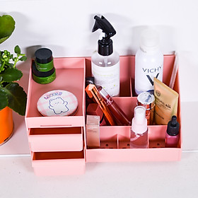 Mua Kệ đựng mỹ phẩm 2 tầng mini  hộp đựng đồ trang điểm  makeup bằng nhựa
