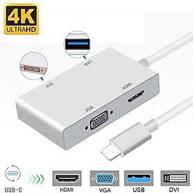 Cáp Chuyển Type-C ra HDMI, VGA, DVI, USB 3.0