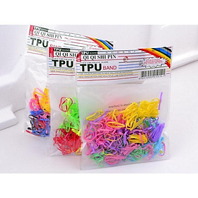 Bộ 300 Sợi Dây Thun Cột Tóc Nhiều Màu