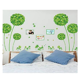 Decal dán tường tú cầu xanh - PK36