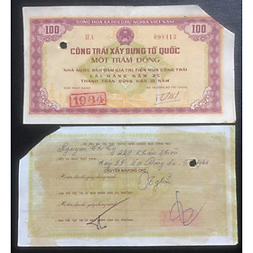 Mua Công trái xây dựng tổ quốc 100 đồng năm 1984  sưu tầm bao cấp