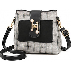 Túi đeo chéo nữ Hàn Quốc cao cấp họa tiết kẻ caro