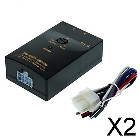 2xCar Audio RCA Loudspeaker High to Low Output Converter with Adapter Cable