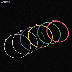 Mua VOLL 6PCS Acoustic Guitar Strings Set Colorful Guitar Strings E-A for Acoustic Folk Classic Guitar