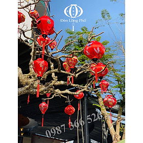 Đèn lồng vải phi in họa tiết 3D nhiều màu Xuất xứ Hội An