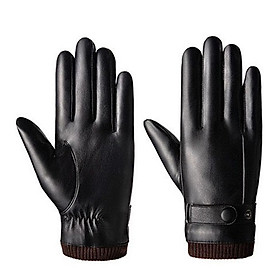 Găng tay nam da cảm ứng smartphone lót lông GTCL01