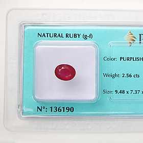 Hình ảnh Viên đá quý phong thủy tự nhiên Ruby RBG2.56