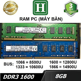 Mua Ram PC 8GB DDR3 bus 1600 (12800U) ram dùng cho máy tính bàn  desktop