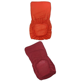 Orange &Wine Red Removable Dining Low Back One-piece Chair Seat Cover