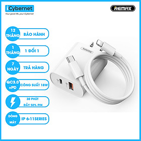 Mua Bộ sạc nhanh công suất 18W cho iPhone Remax RPU37 chuẩn QC3.0+PD - Hàng chính hãng