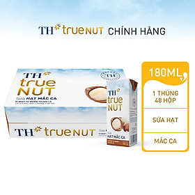 Thùng 48 hộp sữa hạt mắc ca TH true NUT 180 ml (180 ml x 48)