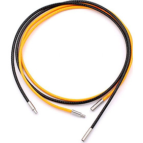 Combo 2 dây vòng cổ cao su đen, vàng moc inox DCSEV1 - Dây dù bọc cao su