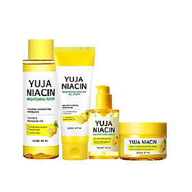 Bộ 4 Sản Phẩm Dưỡng Sáng Da, Mờ Thâm Nám Some By Mi Yuja Niacin Brightening gồm Toner 150ml + Gel Cream 100ml+ Serum 50ml + Sleeping Mask 60g (tặng kèm 1 mặt nạ Dr.Morita)